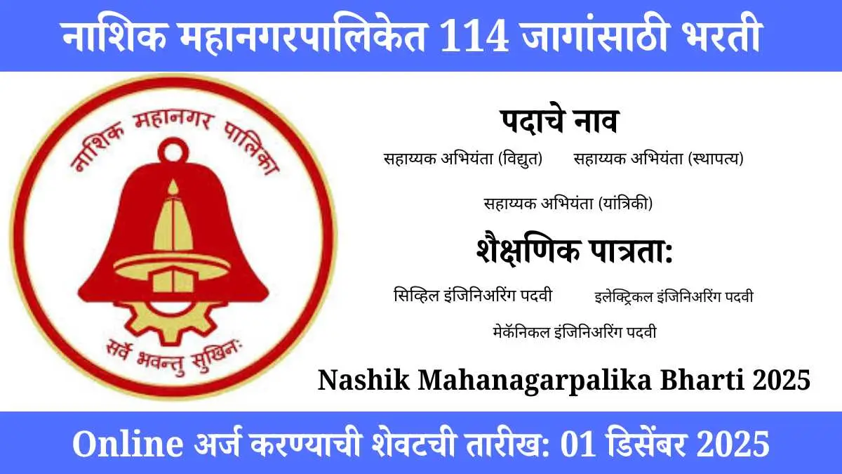 Nashik Mahanagar palika Bharti 2025
